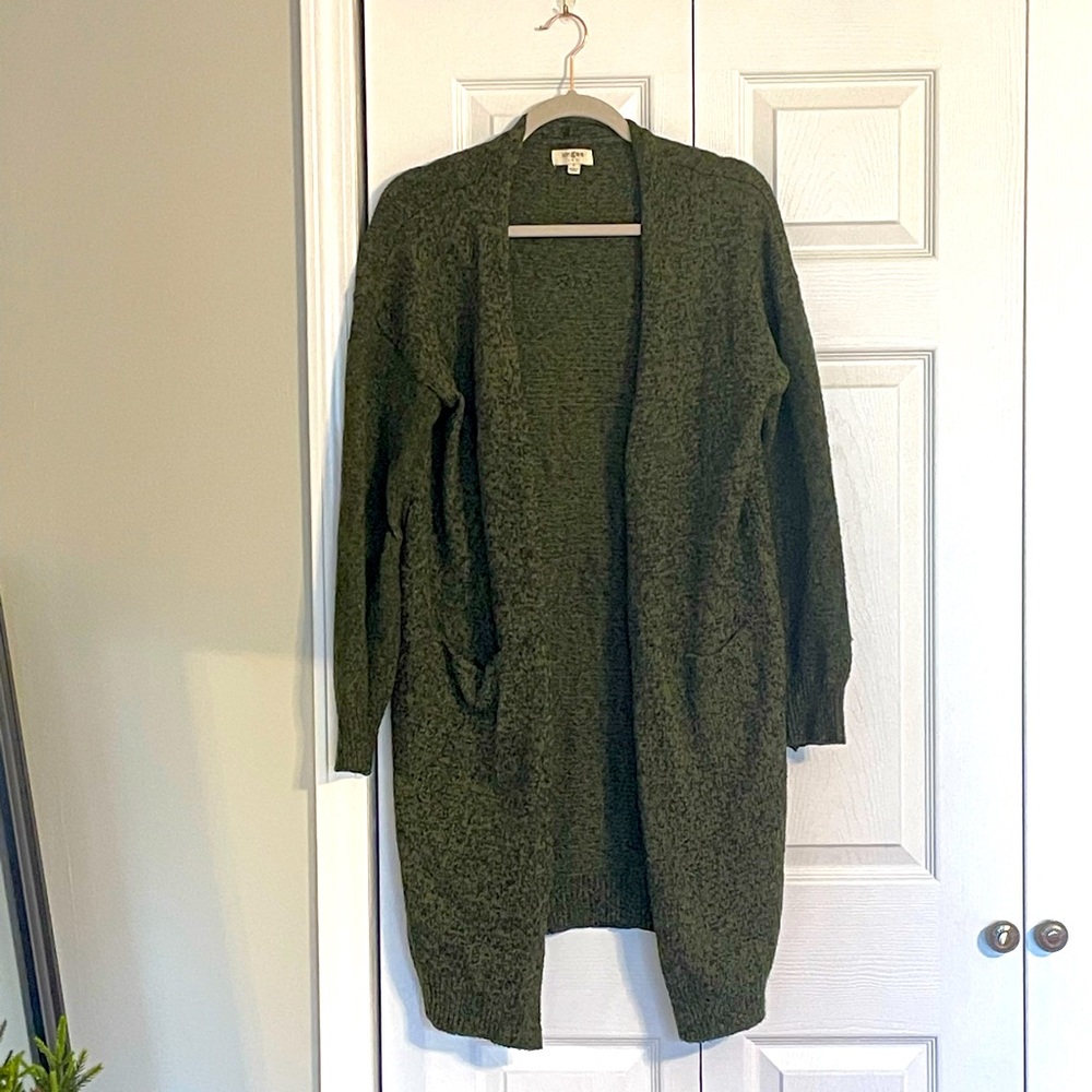 Oversized Umgee Green Sweater Cardigan